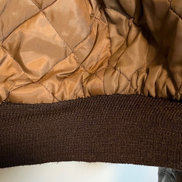 Schott NYC IS 674 MS Brown Leather Bomber Flight Jacket - Picture 9 of 12